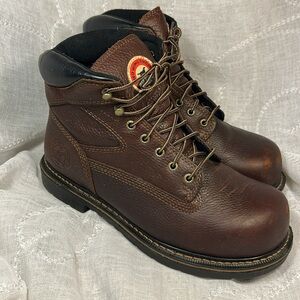 Red Wing Irish Setter Works almost NEW steel toe leather boots